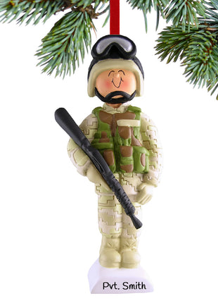 Soldier in Fatigues Ornament  by ORNAMENT CENTRAL Ornament