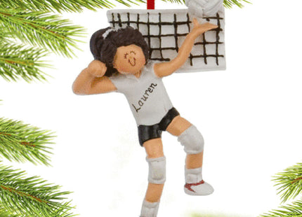 holiday personalized volleyball female christmas ornament – Christmas ornament, holiday tree decoration or gift