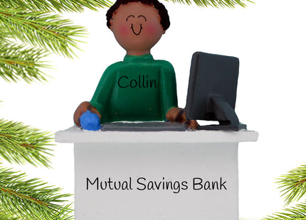 custom personalized computer female christmas ornament – Christmas ornament, holiday tree decoration or gift