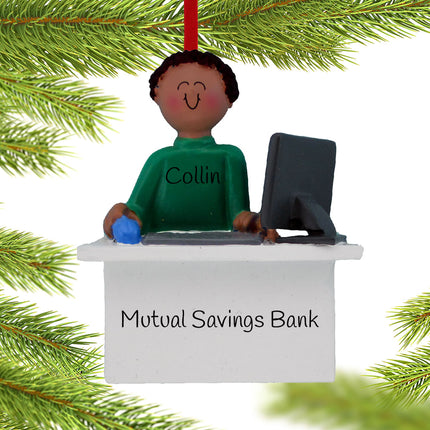 Computer With Desk & Screen Personalized Ornament