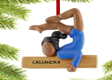 engraved personalized gymnast christmas ornament – Christmas ornament, holiday tree decoration or gift