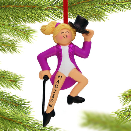 keepsake personalized tap dancer with black top hat and cane christmas ornament – Christmas ornament, holiday tree decoration