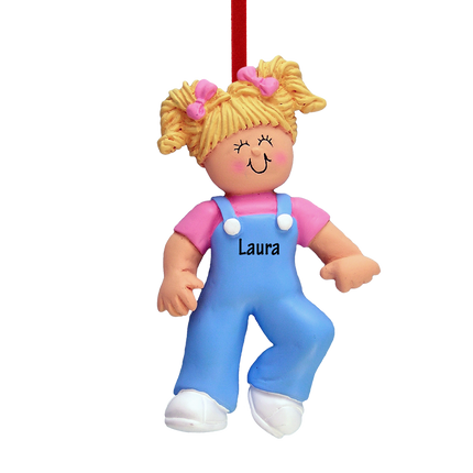 Baby's First Steps Boy Personalized Christmas Ornament