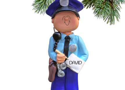 keepsake personalized policeman christmas ornament – Christmas ornament, holiday tree decoration or gift