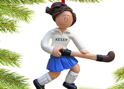 keepsake personalized field hockey player christmas ornament – Christmas ornament, holiday tree decoration or gift
