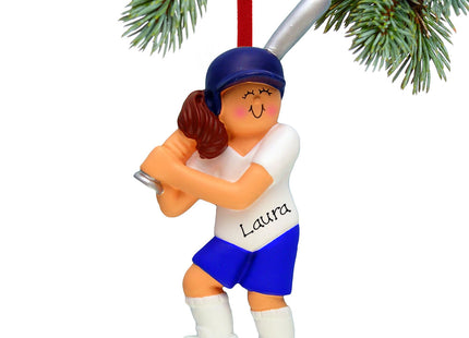 personalized personalized softball female christmas ornament – Christmas ornament, holiday tree decoration or gift