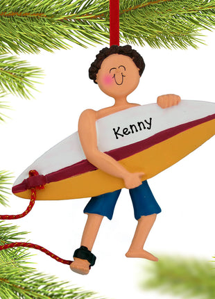 Surfer Male Ornament  by ORNAMENT CENTRAL Ornament