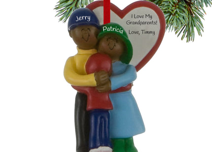 engraved personalized i love my grandparents christmas ornament – Christmas ornament, holiday tree decoration or gift