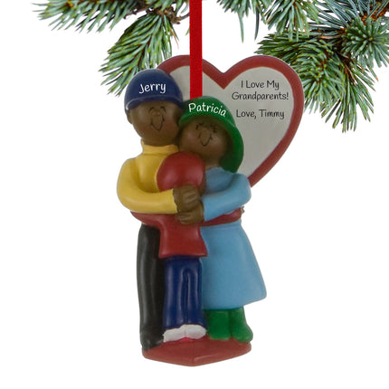 engraved personalized i love my grandparents christmas ornament – Christmas ornament, holiday tree decoration or gift