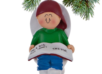 decorative personalized potty training girl christmas ornament – Christmas ornament, holiday tree decoration or gift
