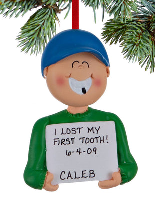 Lost a Tooth Boy Ornament  by ORNAMENT CENTRAL Ornament