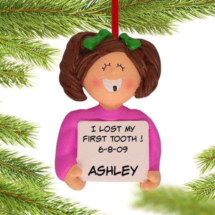 Lost a Tooth Boy or Girl Personalized Ornament