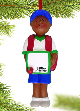 First Day of School Boy Ornament  by ORNAMENT CENTRAL Ornament