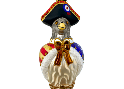 Old Glory Dove Founding Feather Glass Ornament