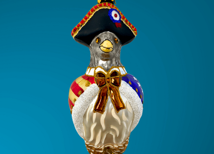 Old Glory Dove Founding Feather Glass Ornament