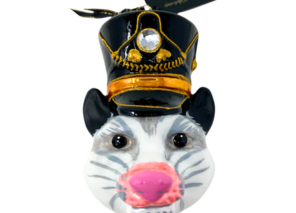 KRG Opossum Head Polish Glass Ornament