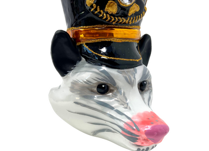 KRG Opossum Head Polish Glass Ornament