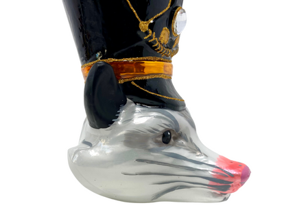 KRG Opossum Head Polish Glass Ornament