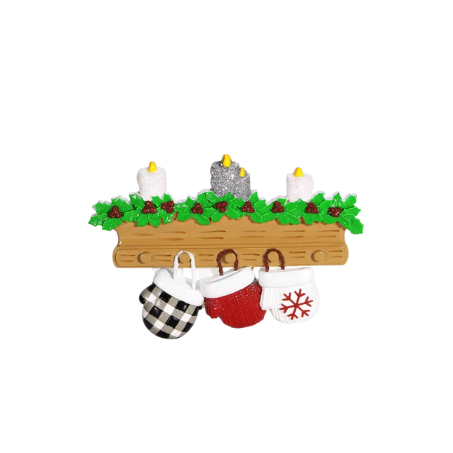 New Mitten Family Personalized Christmas Ornament - 2, 3, 4, 5, 6, 7, 8, 9 Family Members