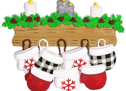 New Mitten Family Personalized Christmas Ornament - 2, 3, 4, 5, 6, 7, 8, 9 Family Members