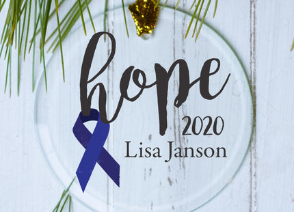 engraved personalized choose your ribbon color - blue christmas ornament – Christmas ornament, holiday tree decoration or gif