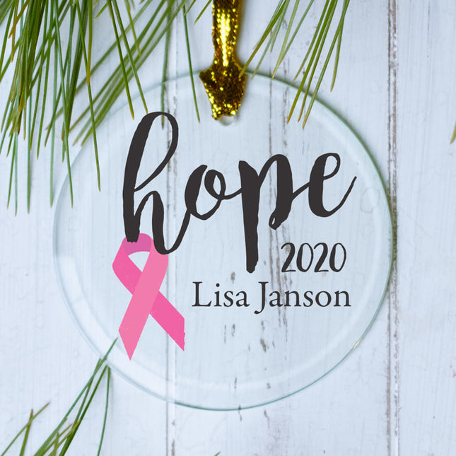 personalized personalized choose your ribbon color - pink christmas ornament – Christmas ornament, holiday tree decoration or