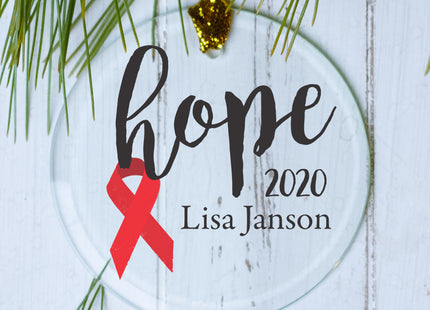 holiday personalized choose your ribbon color - red christmas ornament – Christmas ornament, holiday tree decoration or gift