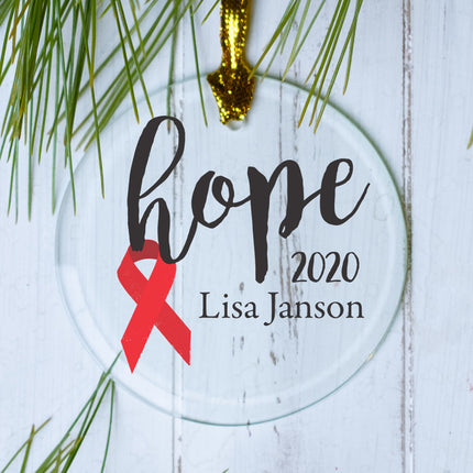 holiday personalized choose your ribbon color - red christmas ornament – Christmas ornament, holiday tree decoration or gift