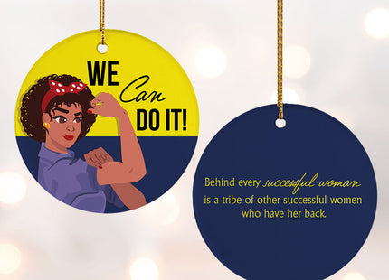 custom rosie the riveter christmas ornament – Christmas ornament, holiday tree decoration or gift