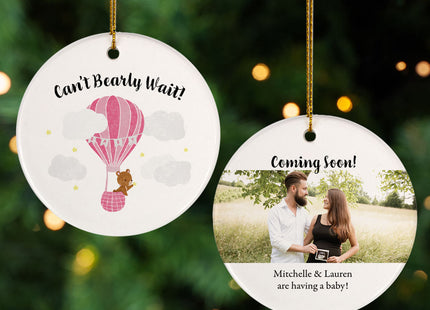 keepsake personalized pregnancy christmas ornament – Christmas ornament, holiday tree decoration or gift
