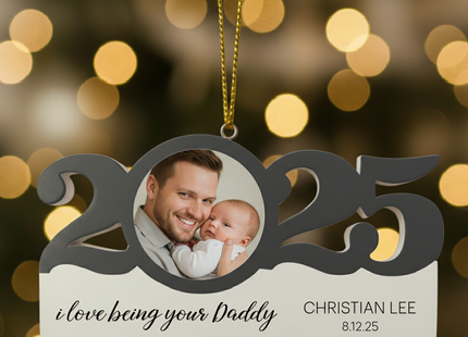 Personalized Dated New Dad Ornament