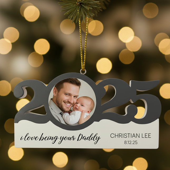 Personalized Dated New Dad Ornament