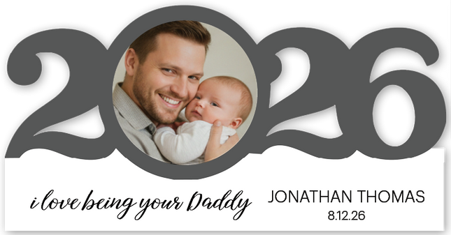 Personalized Dated New Dad Ornament