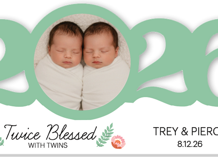 Personalized Dated Twin Babies Ornament