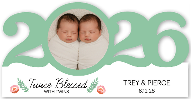 Personalized Dated Twin Babies Ornament