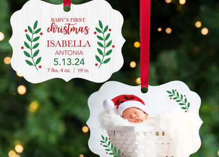 keepsake personalized baby's first christmas christmas ornament – Christmas ornament, holiday tree decoration or gift