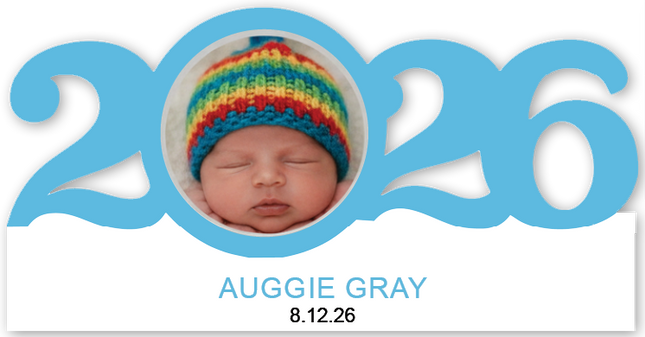 Personalized It's a Boy with Photo Christmas Ornament