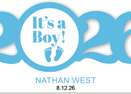 Personalized It's a Boy Christmas Ornament