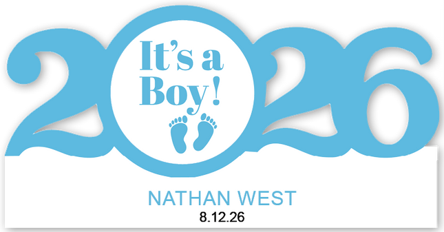 Personalized It's a Boy Christmas Ornament