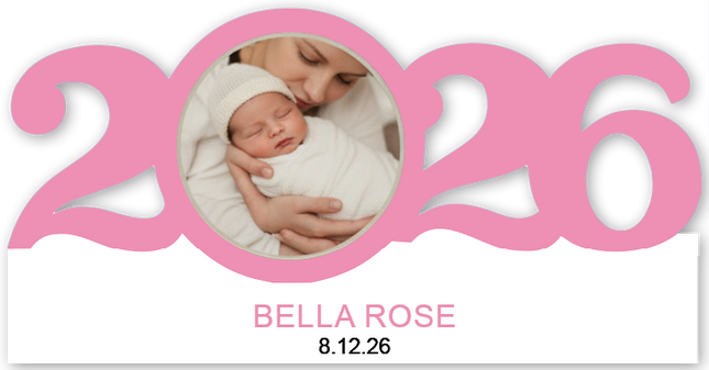 Personalized It's a Girl with Photo Christmas Ornament