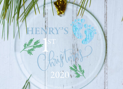 engraved personalized first - boy christmas ornament – Christmas ornament, holiday tree decoration or gift