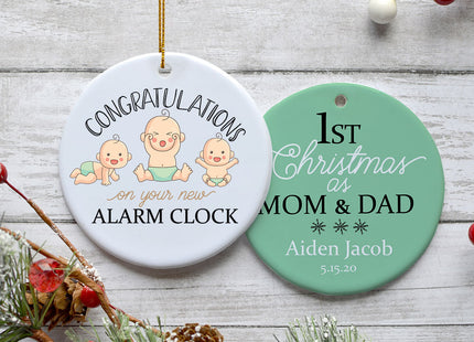 keepsake personalized new alarm clock christmas ornament – Christmas ornament, holiday tree decoration or gift