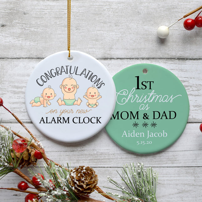 keepsake personalized new alarm clock christmas ornament – Christmas ornament, holiday tree decoration or gift