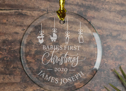 holiday personalized babies first christmas ornament – Christmas ornament, holiday tree decoration or gift