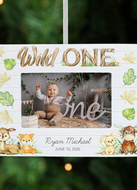 Personalized First Birthday Picture Frame Christmas Ornament by ORNAMENTSHOP EXCLUSIVE Personalized Ornament