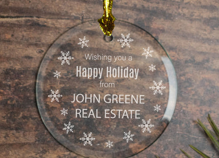 custom snowflakes company name christmas ornament – Christmas ornament, holiday tree decoration or gift