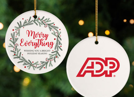 engraved personalized merry everything christmas ornament – Christmas ornament, holiday tree decoration or gift