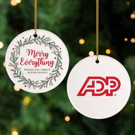 engraved personalized merry everything christmas ornament – Christmas ornament, holiday tree decoration or gift