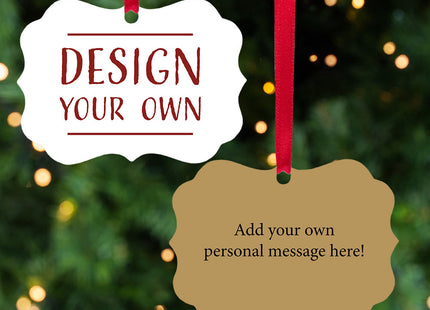 custom personalized design your own metal christmas ornament – Christmas ornament, holiday tree decoration or gift