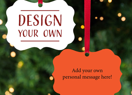 keepsake personalized design your own metal christmas ornament – Christmas ornament, holiday tree decoration or gift
